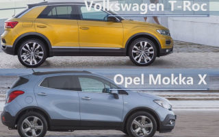 Сравнение 2018 Volkswagen T-Roc vs 2017 Opel Mokka X
