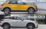 Сравнение 2018 Volkswagen T-Roc vs 2017 Mazda CX-3