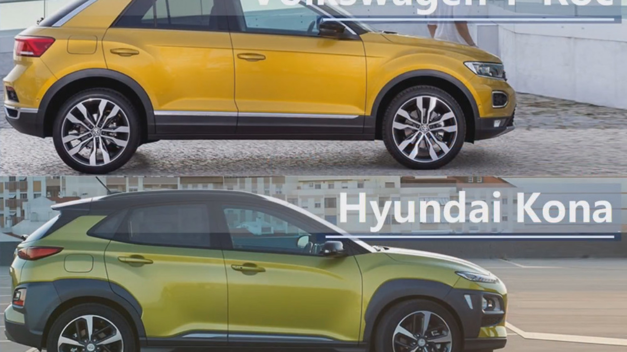 Сравнение 2018 Volkswagen T-Roc vs 2018 Hyundai Kona