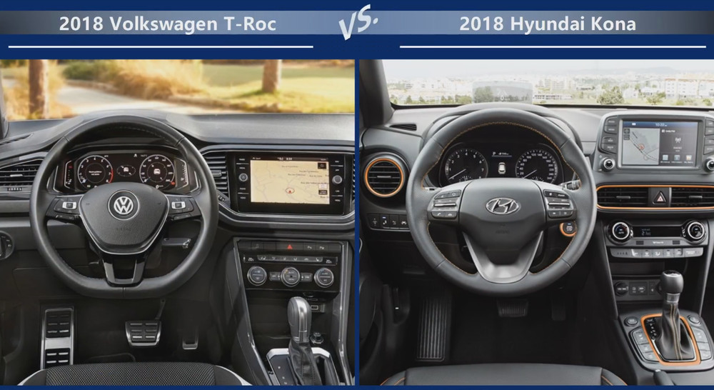 VW T-Roc vs Hyundai Kona Двигатели